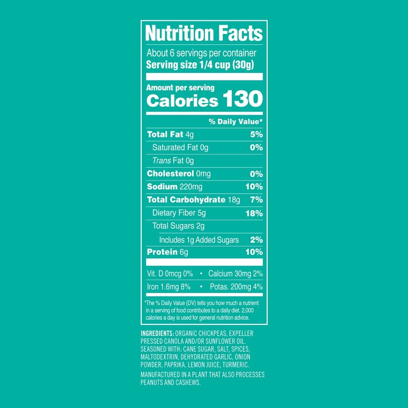 Saffron Road Organic Crunchy Chickpea Snacks-Gluten Free, Non-GMO, Halal, Kosher,