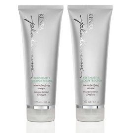 Kenra Professional Platinum Restorative Reconstructor | Ultra Fortifying Treatment | Restores Broken Hair Bonds From Within | Provides Intense Fortification, Elasticity, & Suppleness | 6 fl. Oz (2-Pack)