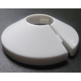2 Pieces PVC White Radiator Pipe Cover Collar Rose 15mm x 2