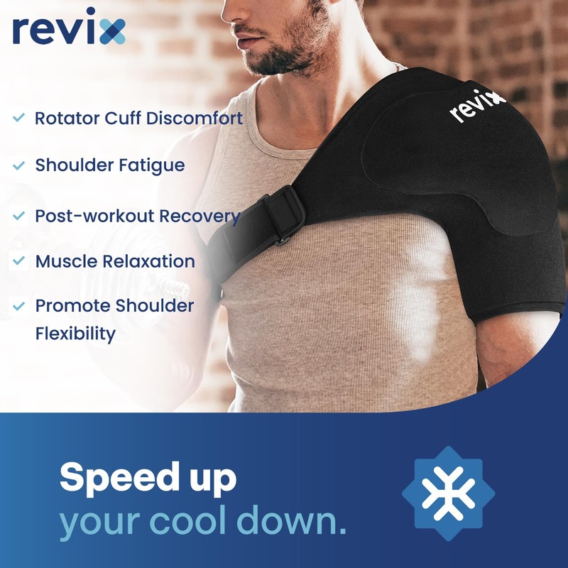 REVIX XL Triple-Layer Gel Shoulder Ice Pack for Rotator Cuff