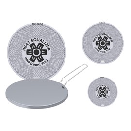 Set of 3 Heat Equalizer-Heat Diffuser for Gas Stoves 6”-8”-9.25 inch Commercial grade High Polish – Aluminum & Copper Alloy Hot Plate for Even Cooking-Burner Cover & Simmer Plate