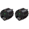 Brennenstuhl Travel Plug/Adapter Protective Contact for USA, Japan, Black, 1508550,