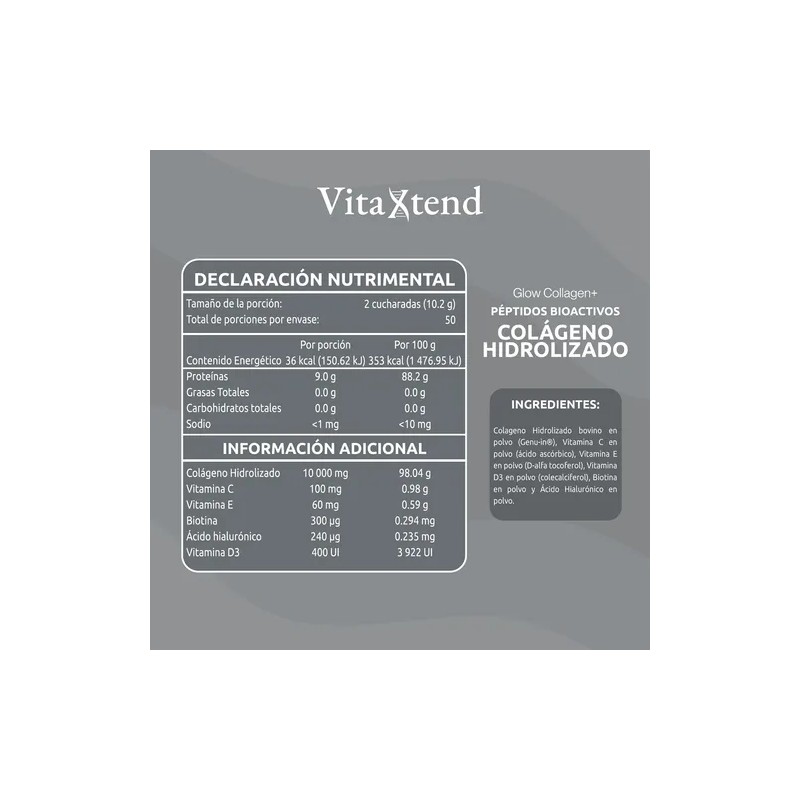 Colágeno Hidrolizado 50 Días Vit C D3 E Biotina Ah