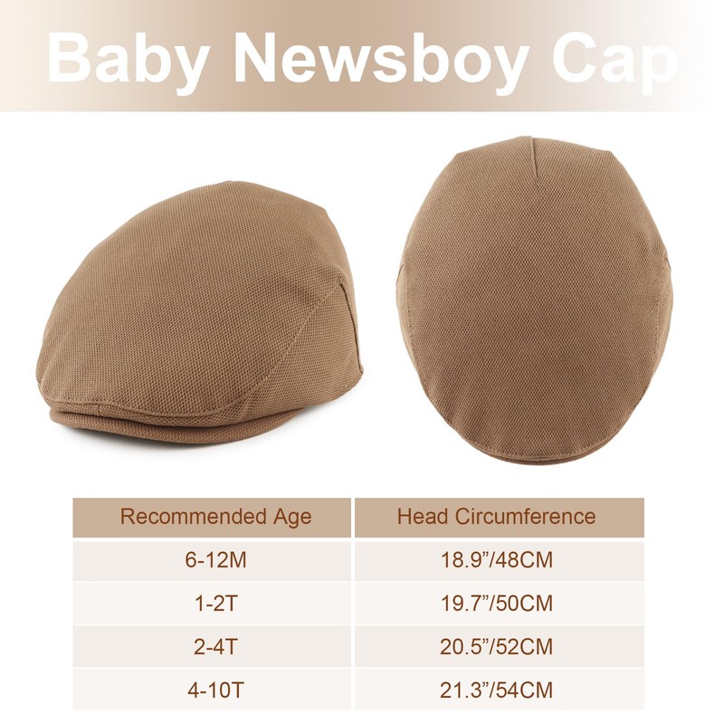 MniJiza Kids Newsboy Cap Toddler Boys Ivy Gatsby Cap Baby
