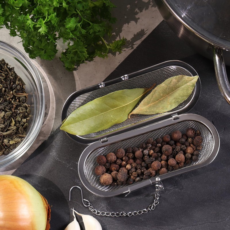 com-four® Tea Strainer Made of 304 Stainless Steel, Dishwasher Safe,