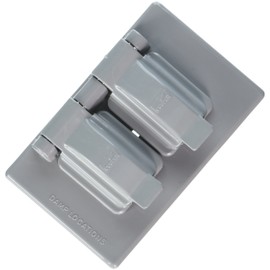 Double Receptacle Cover, Gray