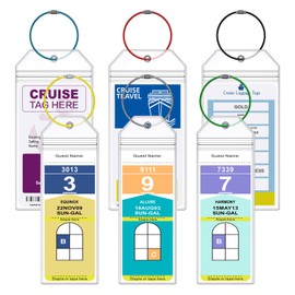 6 Pack Clear Cruise Luggage Tags for Royal Caribbean and Celebrity, Carnival, MSC, Costa, NCL & Princess Cruise Ships, Must-Have Cruise Travel Essentials for 2025-2026