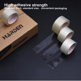 Edward Tools Harden Heavy Duty Clear Packing Tape 1.88 Inch x 110 Yard - Industrial Grade Packaging Tape for Shipping, Mailing, Moving - Strong Adhesive Refill Roll for Tape Dispenser or Tape Gun (1)