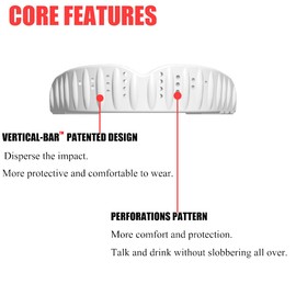 Mouth Guard Boxing, Sports Mouthguard Rugby with Mouthguard Case, Suitable for Boxing,Football, Rugby,Lacrosse, Hockey, Basketball, for Adults(Age11+) (1 Pack White)