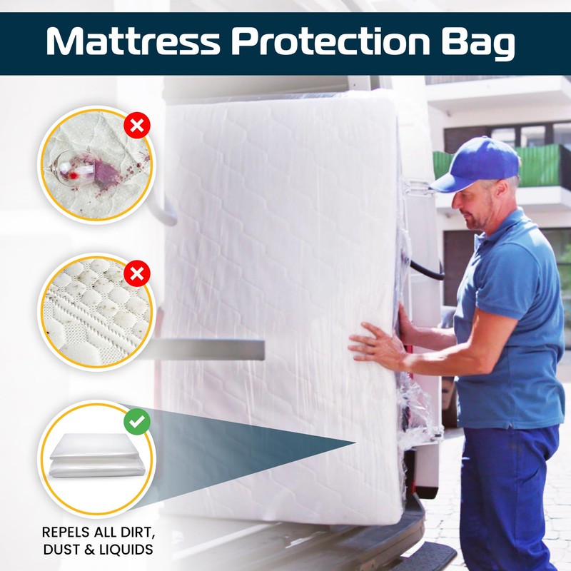 Waterproof Mattress Protector Bag for Moving House or Storage, Strong