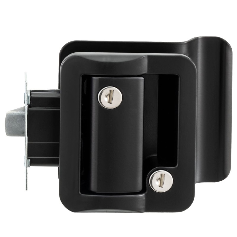 RecPro Black RV Camper Trailer Motorhome Paddle Entry Door Lock