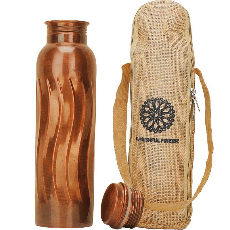 Pure Copper Water Bottle with Ayurvedic Benefits, Copper Bottle with