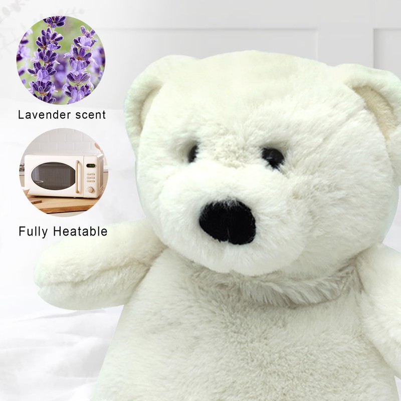 Daniel James Warm Hugs Microwaveable Plush Polar Bear - Heatable