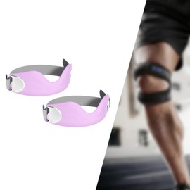 F Fityle 2x Patella Tendon Knee Straps Knee Band Breathable Sturdy Protector Knee Brace Knee Stabilizer for Running Exercise Football, Purple
