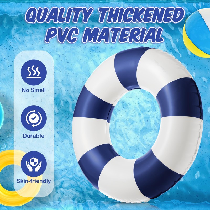 Arrowbash Jumbo Inflatable Pool Float 47.24 Inch Floaties Pool Tubes