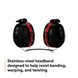 3M H10B Noise Reduction 29dB Gun Range Construction Work Behind Head Ear Muffs