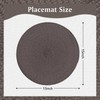 Brown Placemats Set of 4 Round Braided Placemats Plastic Woven