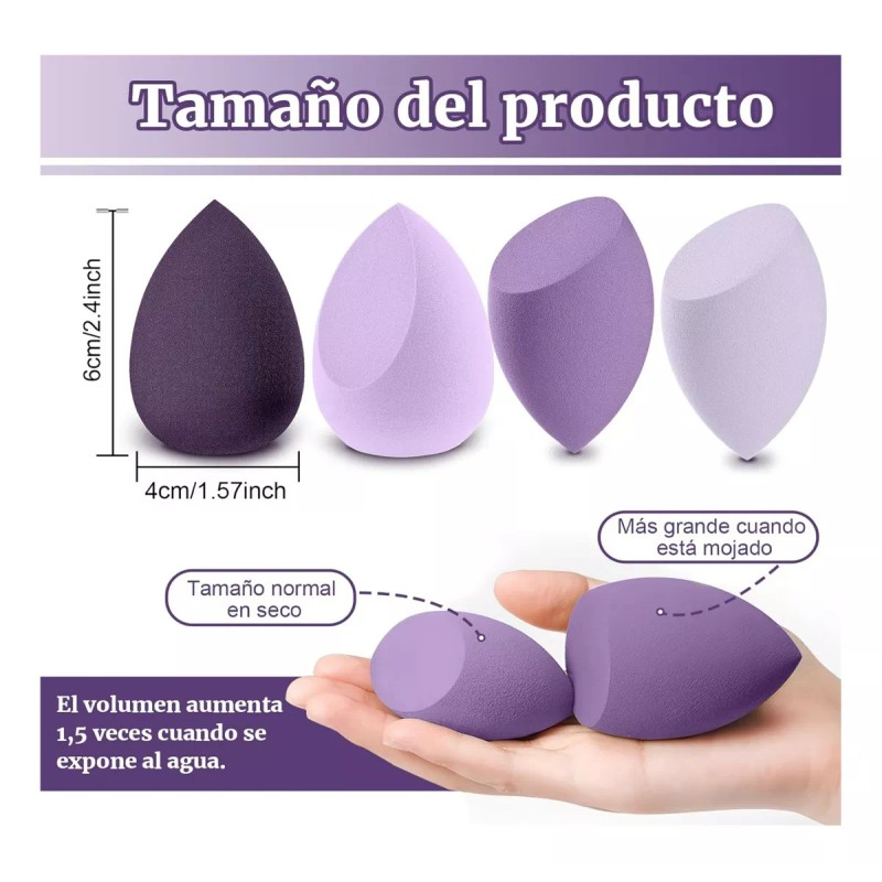 Cosmetic Box Paquete De Esponjas Para Maquillaje Lote 36 Piezas
