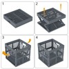 Udotry 18 L Gray Plastic Collapsible Crates, Stackable Plastic Milk