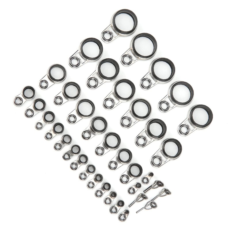 Fishing Rod Guide Ceramic Ring Repair Kit Stainless Steel Telescopic