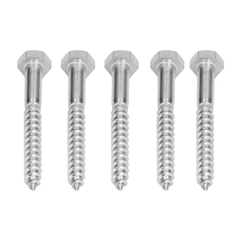 304 Stainless Steel Half Thread Bolt Wood Hex Lag Screws