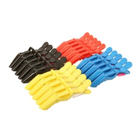 SAFIGLE 20pcs Professional Salon Hair Clips Alligator Sectioning Clips for Women Girls Each Black Yellow Hair Accessories for