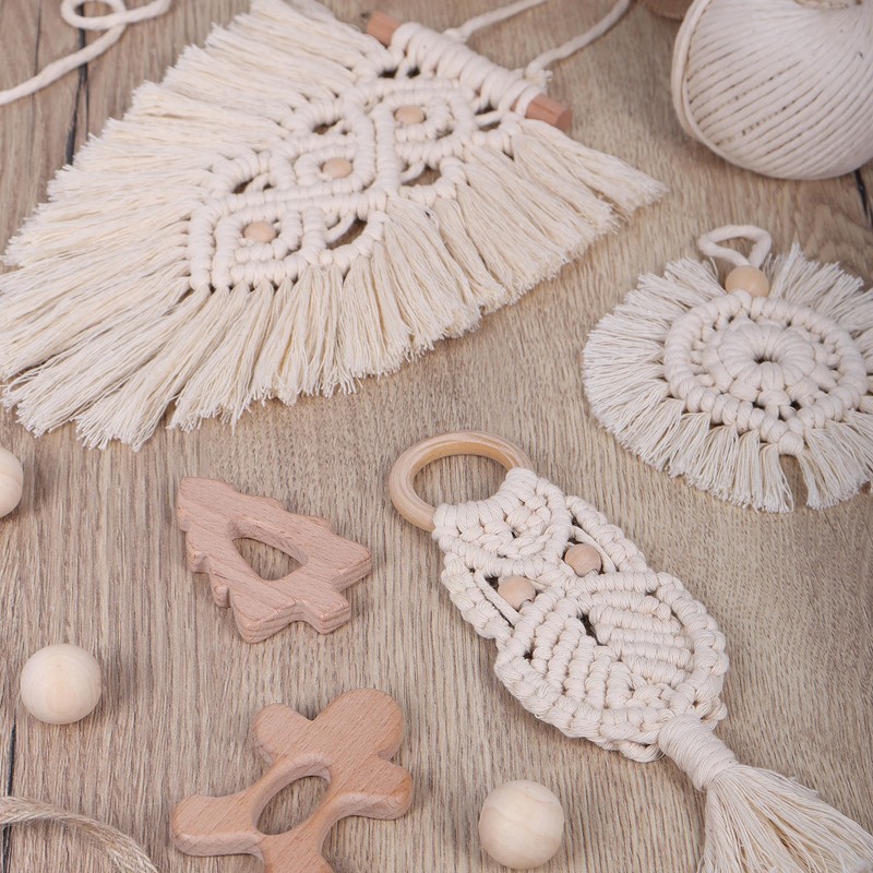 Trimits Make Your Own Macramé Decoration Kit, Natural Feather