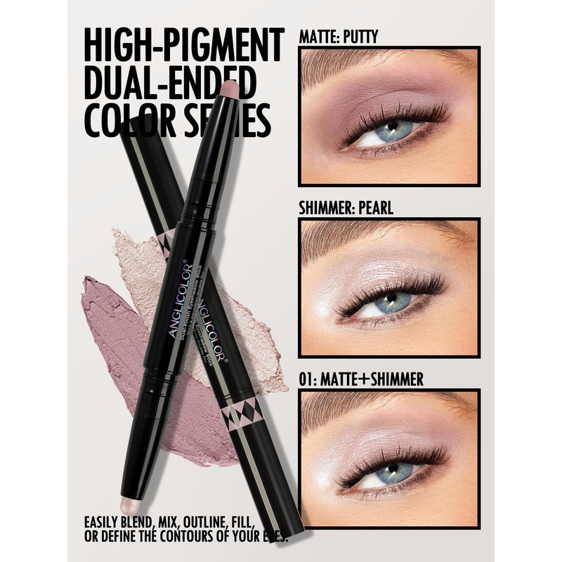 Anglicolor Dual-Ended Cream Eyeshadow Stick Matte & Shimmer Long-Lasting