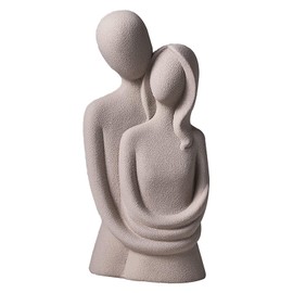 DASNTERED Moderne Skulptur, Paar, Keramik-Skulptur, Wohnzimmer, Keramik-Skulptur, abstrakt, modernes Geschenk, Schreibtisch, Heimdekoration, Paarstatue