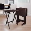 Casual Home 5pcs Tray Table Set, Espresso (New)
