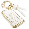 CTRINEWS for Lexus Key Fob Cover with Metal Braided Rope
