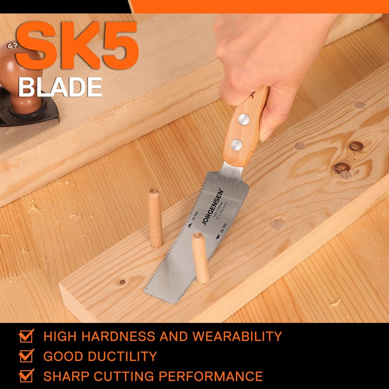 Jorgensen 5in. Double Edge Flush Cut Saw w/Wood Handle