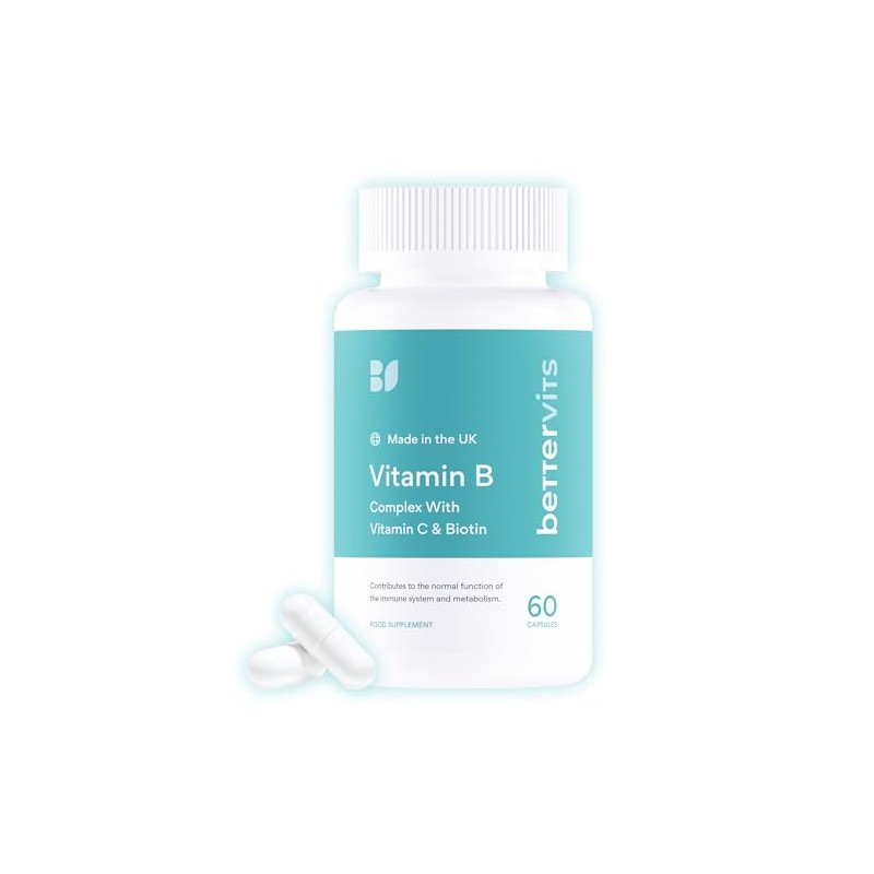 Bettervits Vitamin B-Complex High Strength - Vitamins B1, B2, B3,