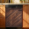 Dishwasher Magnet Cover Brown Wood Look, Waterproof Magnetic Dishwasher Cover