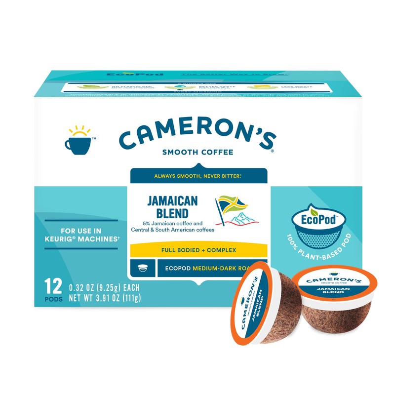 Cameron's Coffee Single Serve Pods, Jamaican Blend, 12 Count (Pack