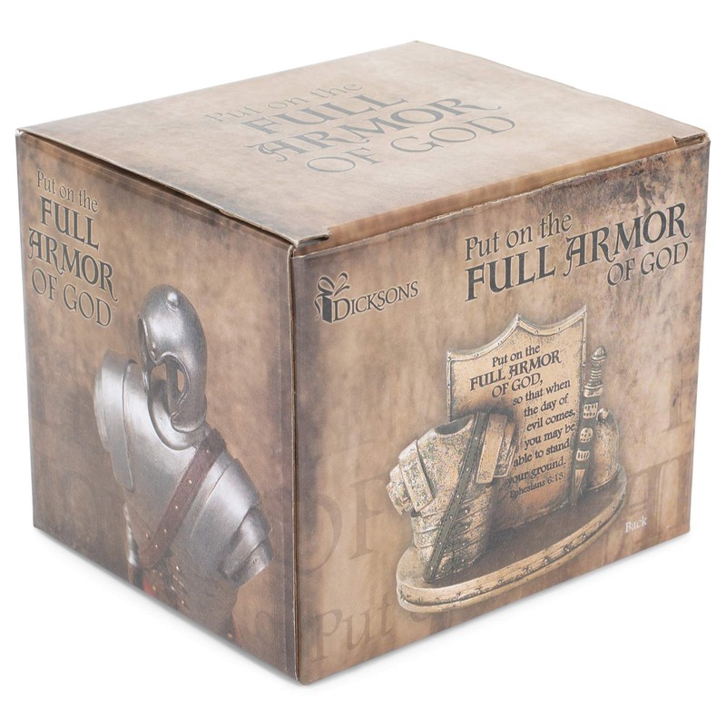 Dicksons Bronzetone Full Armor Scripture 3 x 4 Resin Decorative