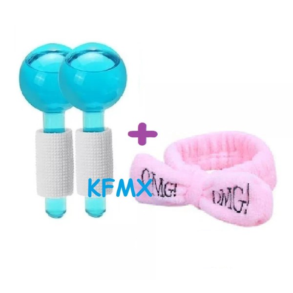 KFMX Ice Globes Masajeador Facial Frío Bolas De Cristal + Regalo