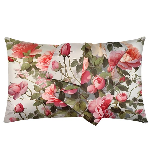 GABraden 1Pack Microfiber Pillow Case,Floral Print Pattern Pillow Cover Set