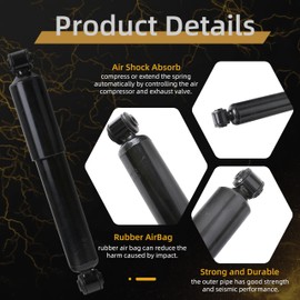 37290 2PCS Rear Suspension Shock Absorbers Struts，For Chrysler Town & Country 2008-2016, For Dodge Grand Caravan 2008-2018, For Ram C/V 2012-2015, For Volkswagen Routan 2009-2012#33190