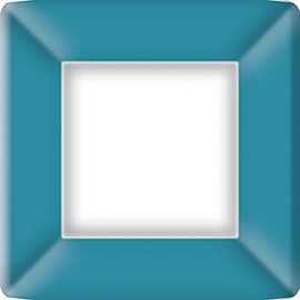 Boston International IHR Square Dinner Paper Plates, 8-Count, 10 x 10-Inches, On Ice Blue