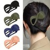 4PCS French Concord Flat Hair Clips for Women 3.4 Inch