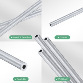 M METERXITY 3-Pack 300mm 6063 Aluminum Round Tube, 2mm ID 4mm OD Seamless Aluminum Tubing for Construction/Machining/DIY Crafting, Metal Straight Pipe [0.08"x0.16"x12"]