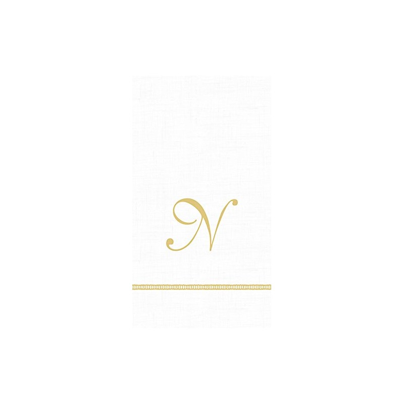 Entertaining with Caspari Monogram Initial N Paper Guest Napkins, Pack