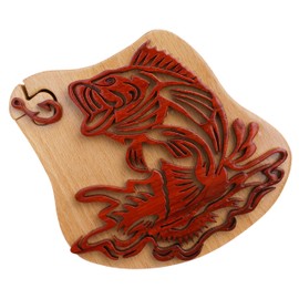 Bass & Hook Puzzle Box with Hidden Compartment
