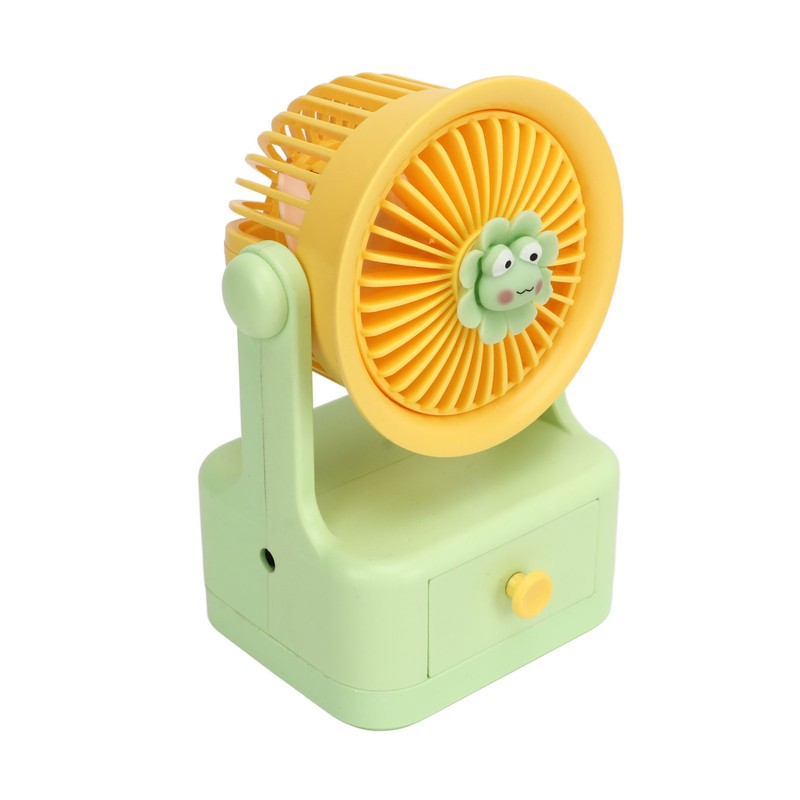 Desk Fan USB Charging Adjustable Angle Cute Portable Multifunction Air