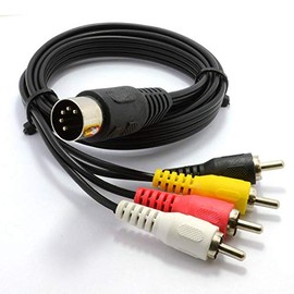 kenable 5 Pin Male Din Plug to 4 x RCA Phono Male Plugs Audio Cable 1m