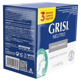 Neutro Jabón Tripack, 150 gr, blanco