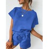 Tankaneo Womens Loungewear Set Short Sleeve Tops and Shorts 2