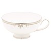 Narumi 51008-2508 Cup and Saucer, Thin Pearl Accent, Arabesque Platinum,