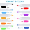 HRLORK 10pcs Mini Whiteboard Pens 9 Colours Magnetic Erasable Markers